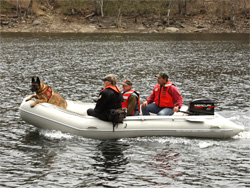 Quiklie working scent on water search 5-1-09